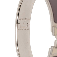 エルメス クリックH PM Hロゴ ブレスレット シルバー パープル系 メタル エナメル レディース HERMES 【中古】