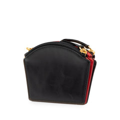 ディオール トリプルポケット コインケース 小銭入れ ブラック レッド レザー レディース Dior 中古