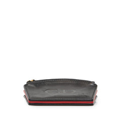 ディオール トリプルポケット コインケース 小銭入れ ブラック レッド レザー レディース Dior 中古