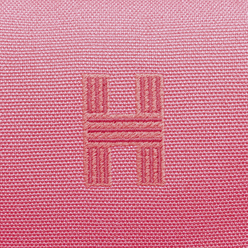 エルメス ブリッド ア ブラックPM ハンドバッグ ポーチ ハイビスカス ピンク コットン レディース HERMES 【中古】