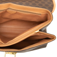 セリーヌ マカダム ハンドバッグ ブラウン PVC レザー レディース CELINE 【中古】