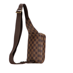 ルイ ヴィトン ダミエ ジェロニモス ショルダーバッグ ボディバッグ N51994 ブラウン PVC レザー メンズ LOUIS VUITTON 【中古】