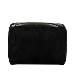 サルヴァトーレフェラガモ ポーチ ブラック ナイロン レザー レディース Salvatore Ferragamo 【中古】
