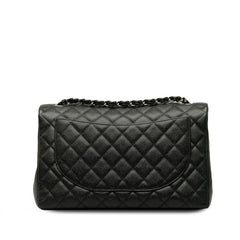 シャネル マトラッセ ココマーク チェーン ショルダーバッグ ブラック シルバー金具 キャビアスキン レディース CHANEL 【中古】