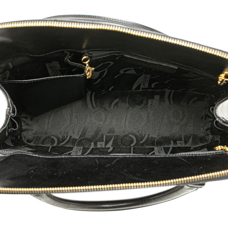 サルヴァトーレフェラガモ ハンドバッグ ショルダーバッグ 2WAY ブラック レザー レディース Salvatore Ferragamo 【中古】