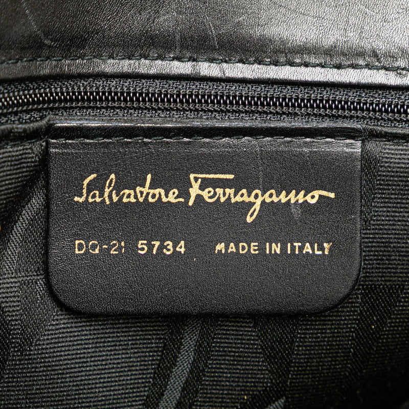 サルヴァトーレフェラガモ ハンドバッグ ショルダーバッグ 2WAY ブラック レザー レディース Salvatore Ferragamo 【中古】