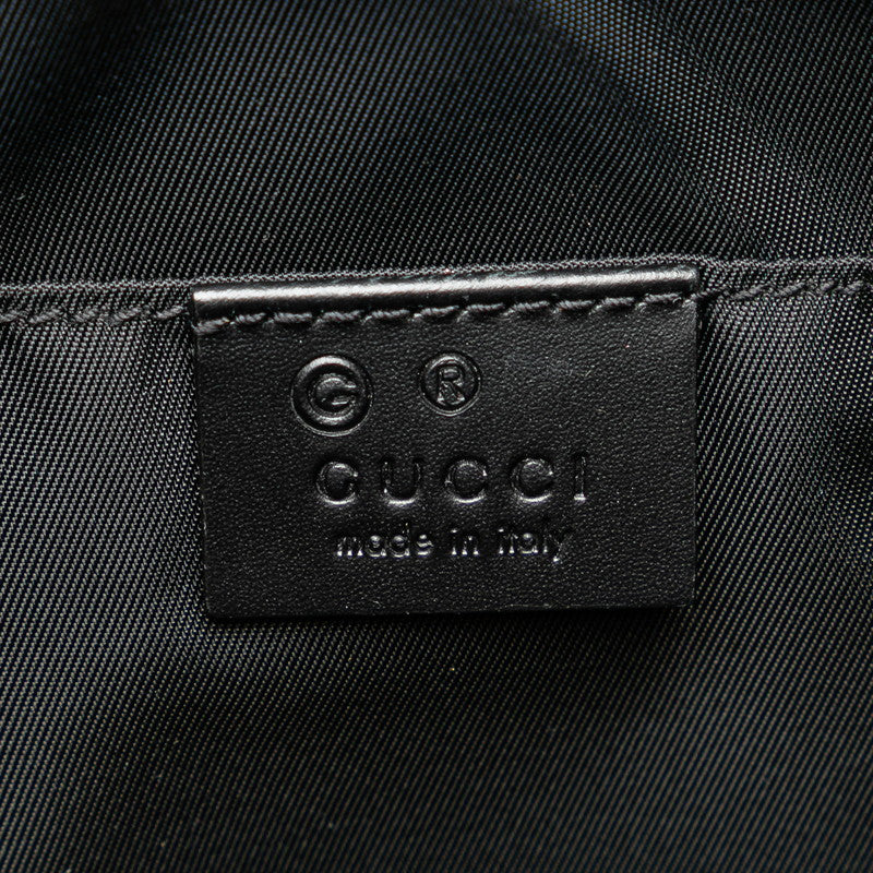 グッチ シェリーライン クラッチバッグ セカンドバッグ 630916 ブラック ナイロン レザー メンズ GUCCI 【中古】