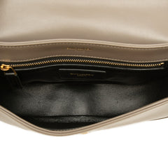サンローラン Yステッチ キルティング 斜め掛け ショルダーバッグ 617452 グレー系 レザー レディース SAINT LAURENT 中古