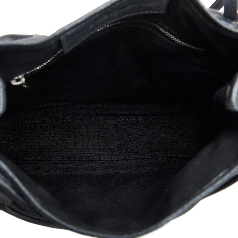 バレンシアガ ネイビーカバスXS ハンドバッグ ショルダーバッグ 2WAY 390346 グレー レザー レディース BALENCIAGA 【中古】