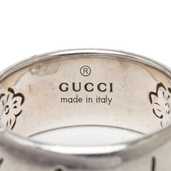 グッチ インターロッキングG Blind for Love リング 指輪 #19 ハート SV925 シルバー レディース GUCCI 【中古】