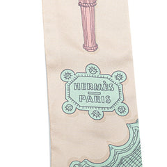 エルメス ツイリー MERVEILLEUSES LANTERNES メルヴェイユーズ ランタン スカーフ ベージュ マルチカラー シルク レディース HERMES 【中古】