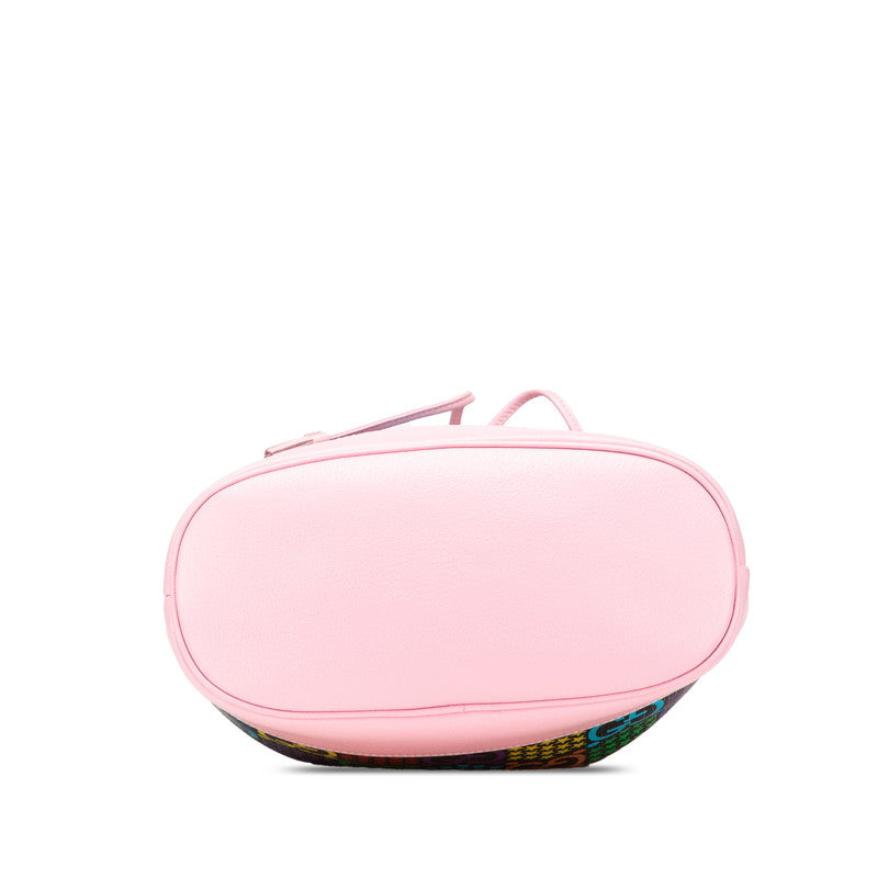 グッチ GGサイケデリック 斜め掛け ショルダーバッグ 598149 ブラック マルチカラー ピンク PVC レザー レディース GUCCI 【中古】