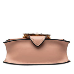 ミュウミュウ マドラス ビジュー付き 斜め掛け ショルダーバッグ ライトピンク レザー ラインストーン レディース MIUMIU 【中古】
