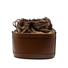 グッチ GGキャンバス ホースビット 1955 バケットバッグ ショルダーバッグ 602118 ブラウン レザー キャンバス レディース GUCCI 【中古】