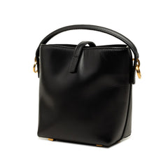 サンローラン LE 37 ミニ YSLロゴ ハンドバッグ ショルダーバッグ 2WAY 765870 ブラック ゴールド レザー レディース SAINT LAURENT 中古