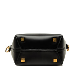 サンローラン LE 37 ミニ YSLロゴ ハンドバッグ ショルダーバッグ 2WAY 765870 ブラック ゴールド レザー レディース SAINT LAURENT 中古