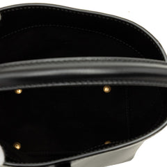 サンローラン LE 37 ミニ YSLロゴ ハンドバッグ ショルダーバッグ 2WAY 765870 ブラック ゴールド レザー レディース SAINT LAURENT 中古