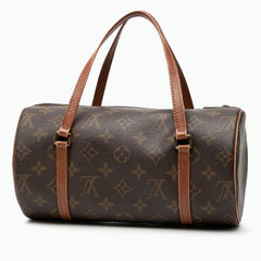 ルイ ヴィトン モノグラム パピヨン26 ハンドバッグ M51366 ブラウン PVC レザー レディース LOUIS VUITTON 【中古】