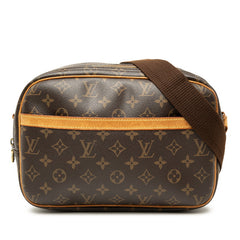 ルイ ヴィトン モノグラム リポーターPM 斜め掛け ショルダーバッグ M45254 ブラウン PVC レザー レディース LOUIS VUITTON 【中古】