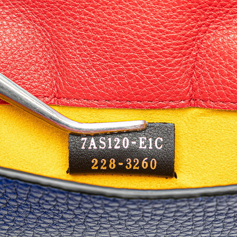 フェンディ ショルダーバッグ フォンホルダー 7AS120 レッド ブルー レザー レディース FENDI 【中古】