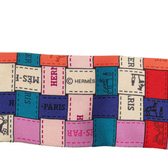 エルメス ツイリー Bolduc au Carre ボルデュック チェック スカーフ マルチカラー シルク レディース HERMES 【中古】