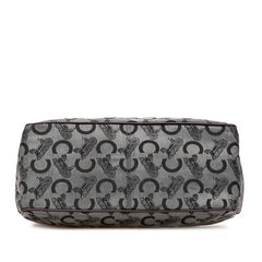 セリーヌ Cマカダム ブギーバッグ 馬車 ハンドバッグ ブラック ブラウン キャンバス レザー レディース CELINE 【中古】