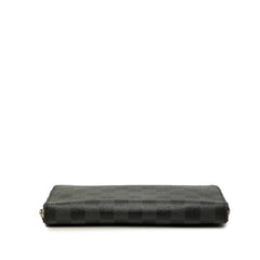 ルイ ヴィトン ダミエ グラフィット ジッピーオーガナイザー ラウンドファスナー 長財布 N63077 ブラック PVC レザー メンズ LOUIS VUITTON 中古
