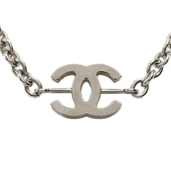 シャネル ココマーク チェーン ネックレス B25C シルバー メタル ラインストーン レディース CHANEL 中古