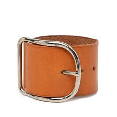 エルメス アピGM ブレスレット バングル サイズ M ブラウン レザー レディース HERMES 中古