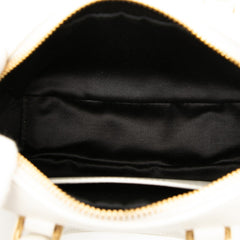 ミュウミュウ マテラッセ アルカディ ミニ ハンドバッグ ショルダーバッグ 2WAY ホワイト レザー レディース MIUMIU 【中古】