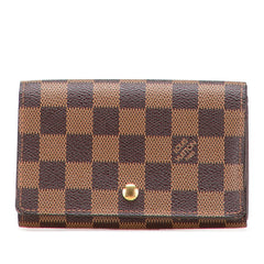 ルイ ヴィトン ダミエ ポルトモネ ビエトレゾール 二つ折り財布 N61730 ブラウン PVC レディース LOUIS VUITTON 【中古】