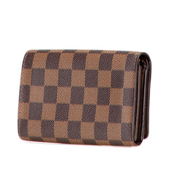 ルイ ヴィトン ダミエ ポルトモネ ビエトレゾール 二つ折り財布 N61730 ブラウン PVC レディース LOUIS VUITTON 【中古】