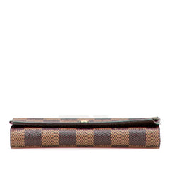 ルイ ヴィトン ダミエ ポルトモネ ビエトレゾール 二つ折り財布 N61730 ブラウン PVC レディース LOUIS VUITTON 【中古】