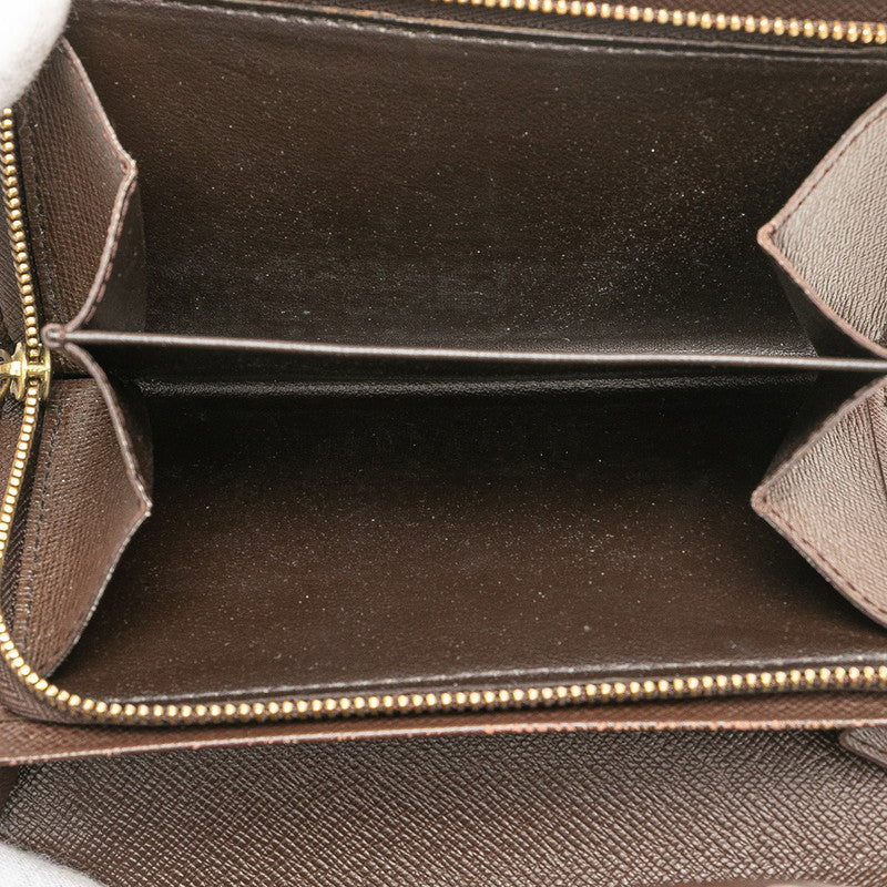 ルイ ヴィトン ダミエ ポルトモネ ビエトレゾール 二つ折り財布 N61730 ブラウン PVC レディース LOUIS VUITTON 【中古】