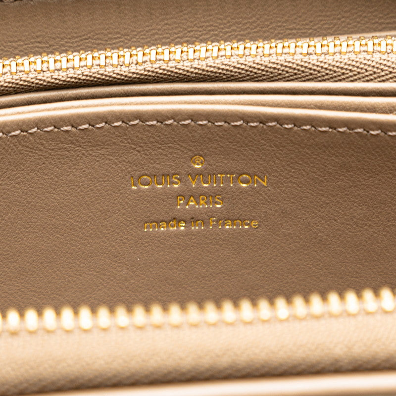 ルイ ヴィトン モノグラム エンボス ジッピー ウォレット 長財布 M81511 トープ ベージュ ラムスキン レディース LOUIS VUITTON 【中古】