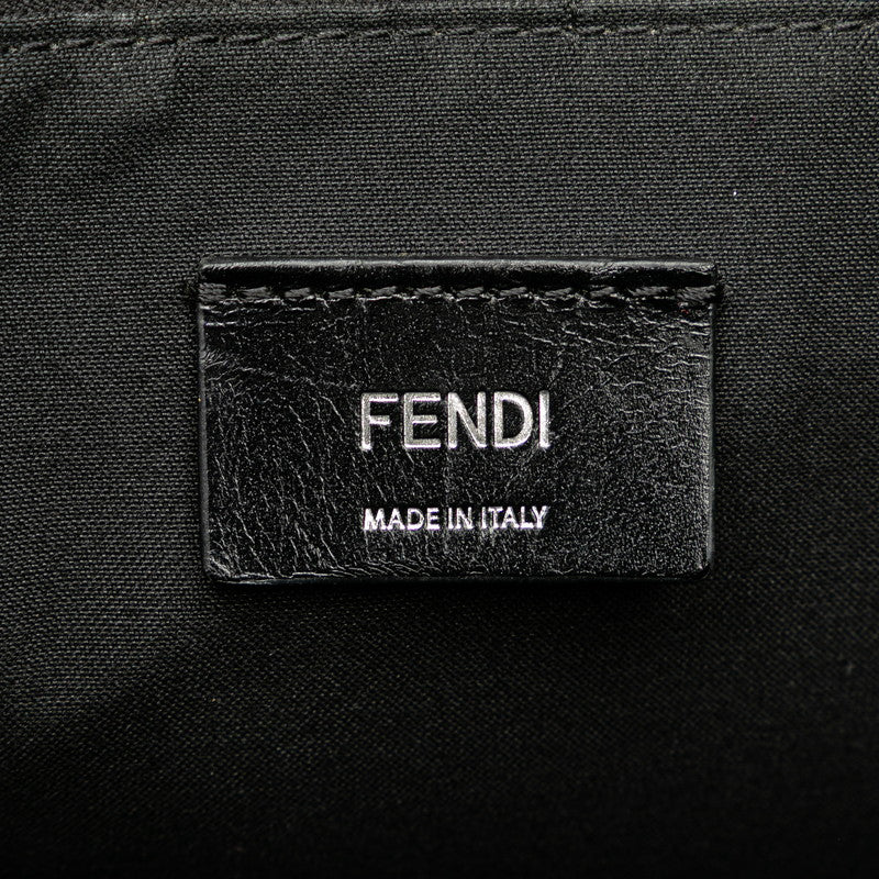 フェンディ ズッカ トートバッグ ショルダーバッグ 2WAY 7VA578 ブラック グレー PVC レザー メンズ FENDI 【中古】