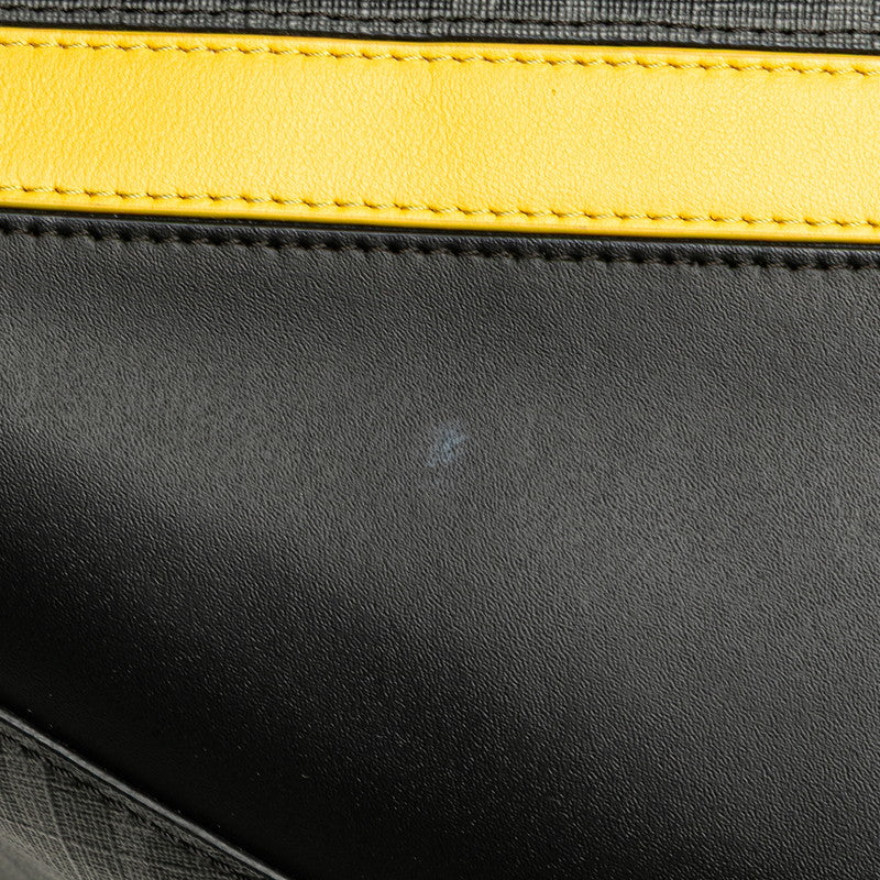 フェンディ ズッカ トートバッグ ショルダーバッグ 2WAY 7VA578 ブラック グレー PVC レザー メンズ FENDI 【中古】
