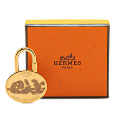 エルメス 地中海 2003年限定 カデナ ゴールド メッキ レディース HERMES 【中古】