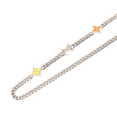 ルイ ヴィトン モノグラム ロウ チェーン ロング ネックレス M01951 シルバー メタル レディース LOUIS VUITTON 【中古】