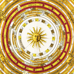 エルメス カレ90 DIES ET HORE 占星術 スカーフ ワインレッド ホワイト マルチカラー シルク レディース HERMES 【中古】