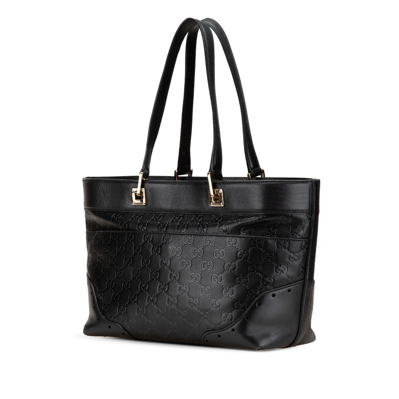 グッチ グッチシマ ホースビット ハンドバッグ トートバッグ 145993 ブラック レザー レディース GUCCI 【中古】