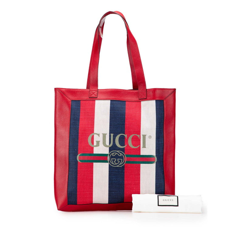 グッチ ソーホー トリコロール トートバッグ 523781 レッド ネイビー ホワイト レザー キャンバス レディース GUCCI 【中古】