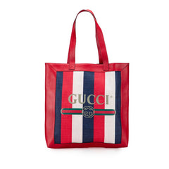 グッチ ソーホー トリコロール トートバッグ 523781 レッド ネイビー ホワイト レザー キャンバス レディース GUCCI 【中古】