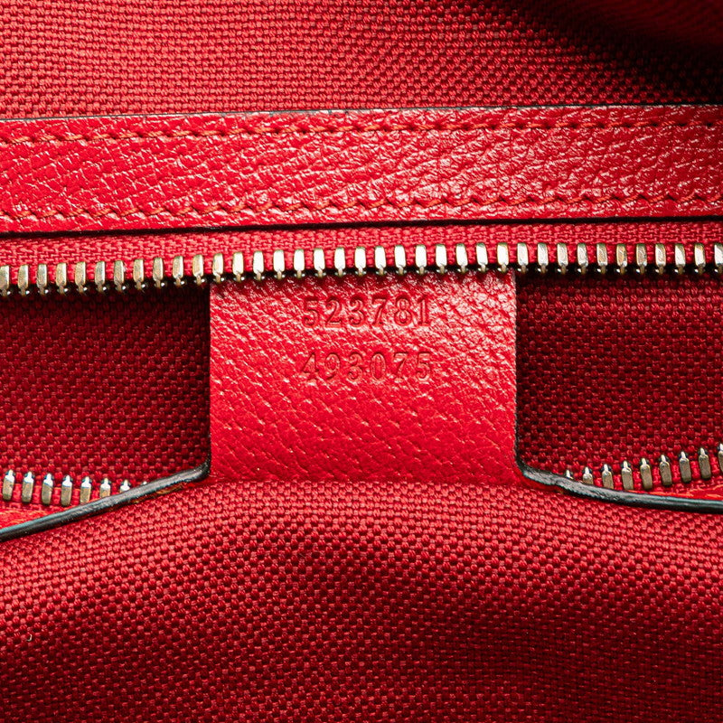 グッチ ソーホー トリコロール トートバッグ 523781 レッド ネイビー ホワイト レザー キャンバス レディース GUCCI 【中古】