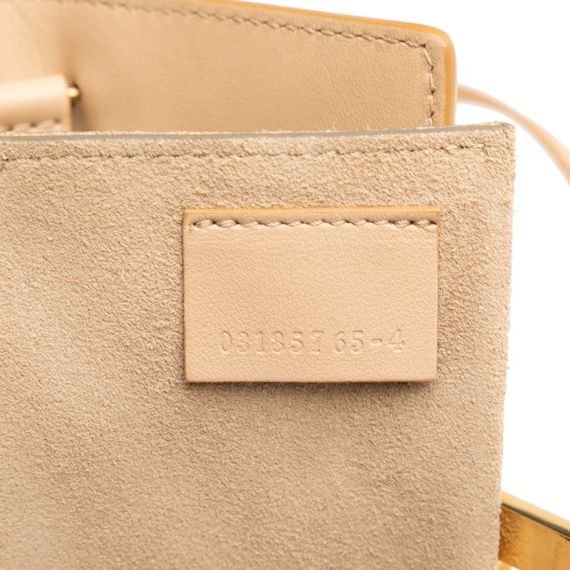 クロエ ドリュー ビジュー ハンドバッグ ショルダーバッグ 2WAY ベージュ ゴールド レザー レディース Chloe 【中古】
