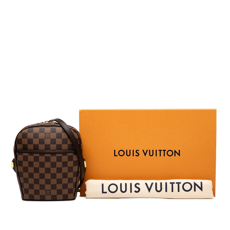 ルイ ヴィトン ダミエ イパネマPM 斜め掛け ショルダーバッグ N51294 ブラウン PVC レザー レディース LOUIS VUITTON 【中古】