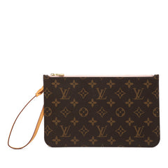 ルイ ヴィトン モノグラム ネヴァーフルＭM 付属ポーチ ポーチ M50366 ブラウン ローズバレリーヌ PVC レディース LOUIS VUITTON 【中古】