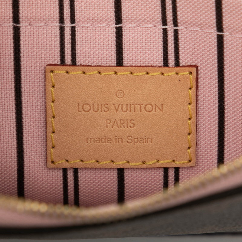 ルイ ヴィトン モノグラム ネヴァーフルＭM 付属ポーチ ポーチ M50366 ブラウン ローズバレリーヌ PVC レディース LOUIS VUITTON 【中古】