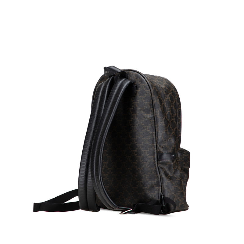 セリーヌ トリオンフ リュック バッグパック ブラック ブラウン PVC レザー レディース CELINE 【中古】