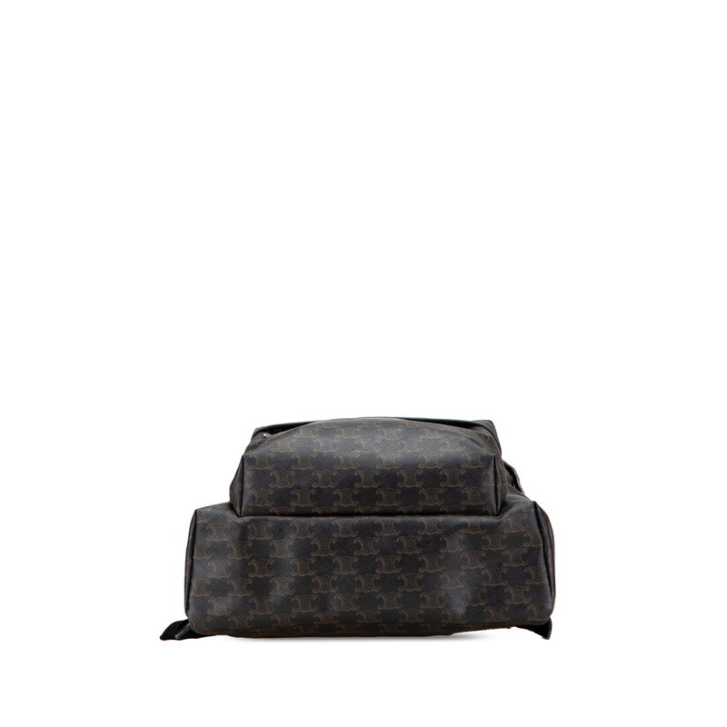 セリーヌ トリオンフ リュック バッグパック ブラック ブラウン PVC レザー レディース CELINE 【中古】